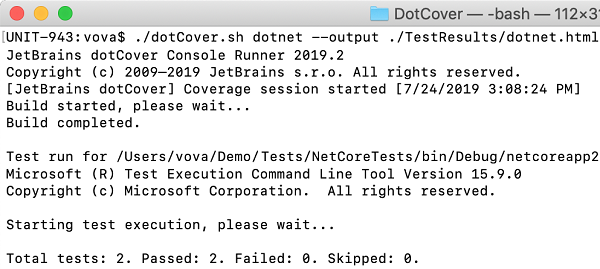 代码覆盖工具DotCover发布最新版本,v2019.2支持Mono 代码覆盖工具DotCover发布最新版本,v2019.2支持Mono