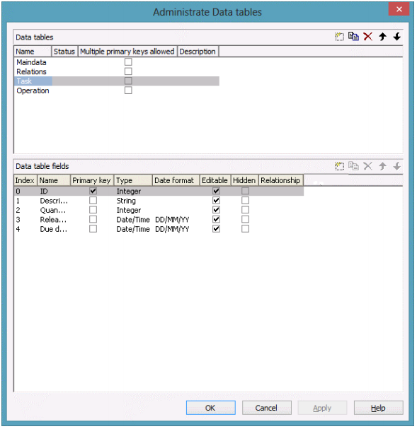 处理数据表 处理数据表