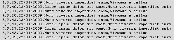 数据集示例 数据集示例