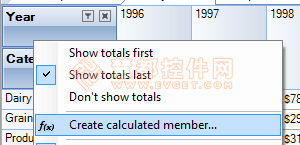 RadarCube ASP.NET OLAP计算方法详解-BI项目开发